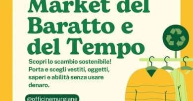 A Cassano delle Murge nasce il “Market del baratto e del tempo”