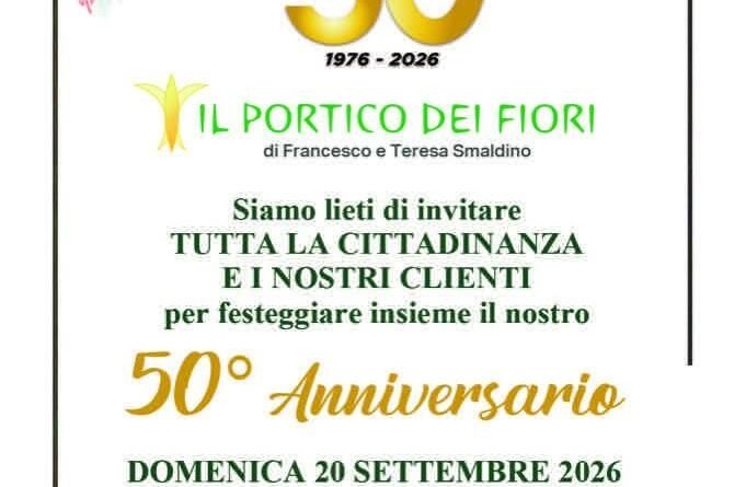 “Il Portico dei Fiori”: 50 anni di attività. Domenica 20 settembre la festa